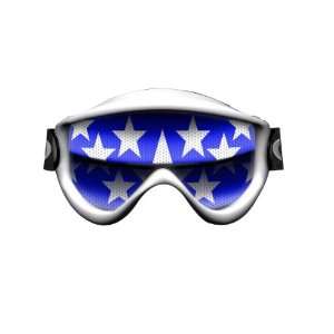  SkullSkins All American Blue/White Motorcycle Goggle Skin 