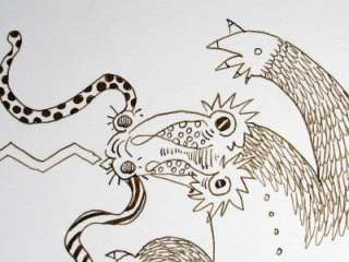 Ramon Santiago Chinese DragonOriginal Pen&Ink Drawing  