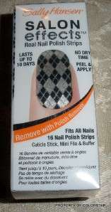 Sally Hansen SALON EFFECTS Nail Polish Strips PREPS COOL (ARGYLE 