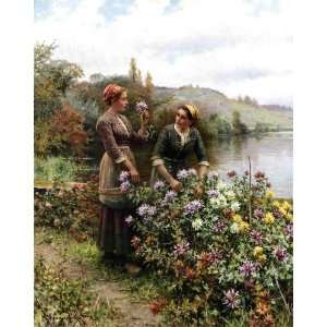   Daniel Ridgway Knight   24 x 30 inches   Peasant Girls in Flower