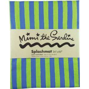  Mimi The Sardine Spillmat with Stripes Design, Blue/Green 