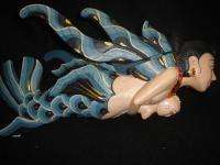 Winged Flying Mermaid Mother Baby mobile~crib guardian Balinese carved 