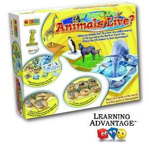   Advantage WHERE DO ANIMALS LIVE? Ages 2 5 (2117): Toys & Games