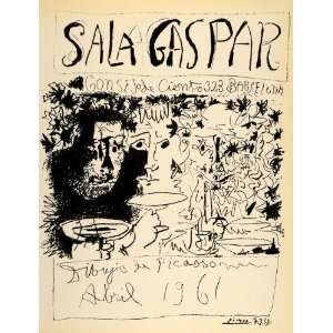 1971 Tipped Print Picasso Sala Gaspar Barcelona 1961 