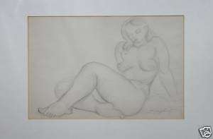 JAMES DAUGHERTY MODERN DRAWING LISTED ARTIST SIGNED  