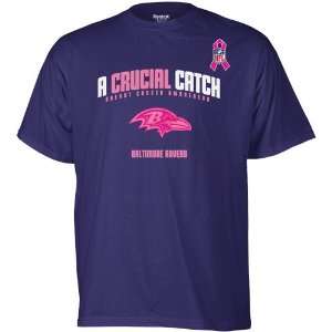 Reebok Baltimore Ravens Breast Cancer Awareness The Crucial Catch T 
