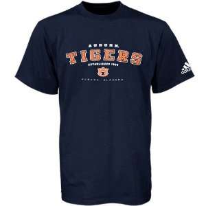  adidas Auburn Tigers Navy Blue Ambush T shirt: Sports 