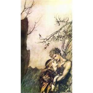 Hand Made Oil Reproduction   Arthur Rackham   24 x 44 inches   The 