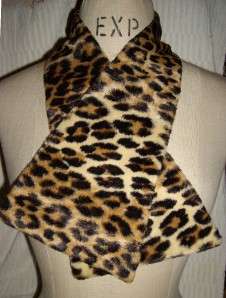 Vintage Faux Leopard Fur Scarf~Super Chic~35 Length  