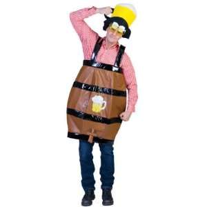  Beer Barrel Oktoberfest Fancy Dress Costume, Hat & Glasses 