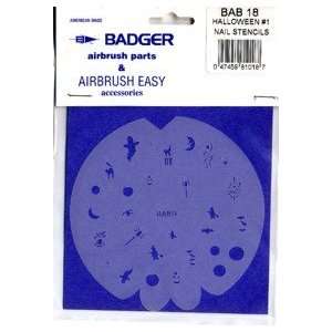  Badger Airbrush BAB18 HALLOWEEN # 1 NAIL STENCIL BADGER 