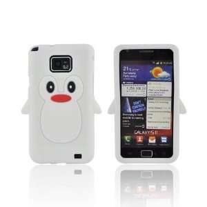  For AT&T Samsung Galaxy S2 White Penguin Rubbery Feel Anti 