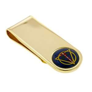 Gold plated money clip with Dentist or Dental symbol with presentation 
