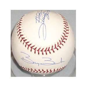 Signed Barry Bonds and Sammy Sosa/Autographed Baseball  