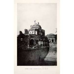  1905 Print Jump Dome Dive Water Ghat Nizam ud Din Delhi 