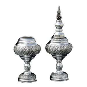  Silver Plated Havdalah Set with Rug Design