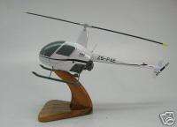 22 Beta Robinson R22 Helicopter Desk Wood Model Small  