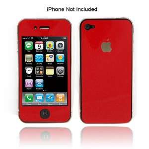  Red Designer Skin for iPhone 4 Cell Phones & Accessories