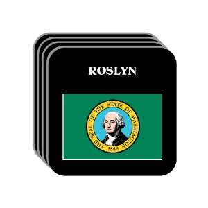  US State Flag   ROSLYN, Washington (WA) Set of 4 Mini 