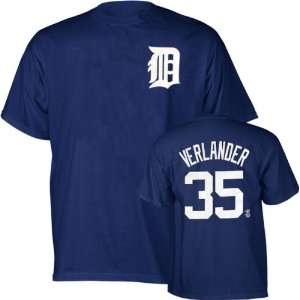 com Justin Verlander Detroit Tigers Navy Jersey Name & Number T Shirt 