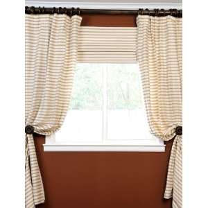  White And Beige Casual Cotton Curtains