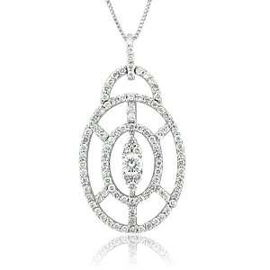   Drop Diamond Pendant Necklace (GH, I1 I2, 0.75 carat) Diamond Delight