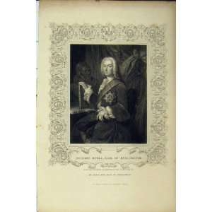  Portrait Richard Boyle Earl Burlington C1850 Mote Print 