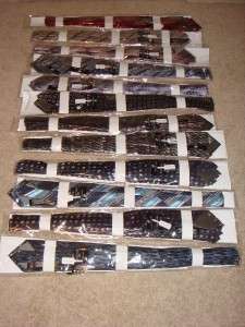 LOT OF 12 PAUL DIONE SILK NECK TIES TIE TECHNO CARE NEW  