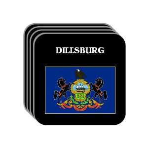  US State Flag   DILLSBURG, Pennsylvania (PA) Set of 4 Mini 