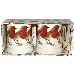    Emma Bridgewater 1/2 Pint Robin Bird Mugs (2)