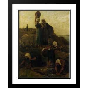  Breton, Jules 28x36 Framed and Double Matted A La Fontaine 