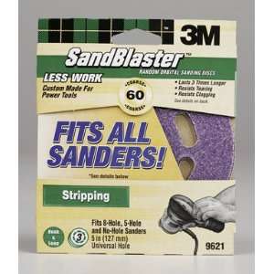  Discount Sandblaster Hook & Loop Sanding Discs, 60 Grit, 5 