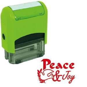  Self Inking Christmas Rubber Stamp   PEACE & JOY
