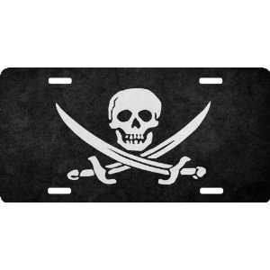 Rikki KnightTM Pirate Flag Cool Novelty License Plate   Unisex   Ideal 