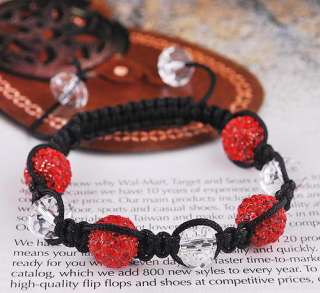   Crystal Ball Beads DIY Braid Paver Charms Bracelet Chain 1p  