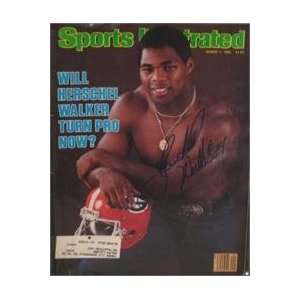  Herschel Walker autographed Sports Illustrated Magazine 