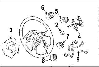 Chevy GMC Silverado SUV Steering Wheel Switch Buttons OEM (C3,80,1,2 