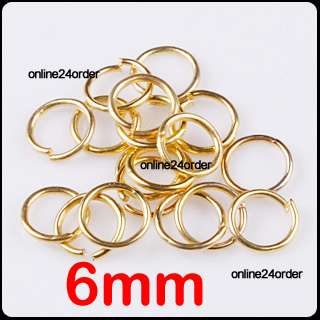 Silver Gold Plated Open Jump Rings Beads Findings More Size you choose 
