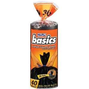  Hefty 40 Count 30 Gallon Basics Trash Bags E50304: Home 