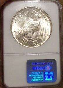 1923 Silver Peace Dollar NGC MS 64 Collectors Set Binion Hoard Coin 