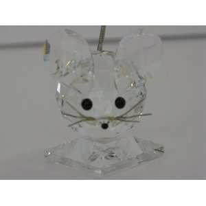  AUTHENTIC Swarovski LARGE Crystal Mouse Figurine w/ Spring 