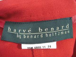 HARVE BENARD BY BENARD HOLTZMAN Red Pants Slacks Sz 10  
