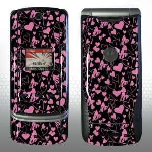 Motorola krzr pink hearts Gel skin m3614