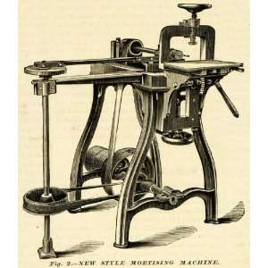  1873 Print Style Mortising Machine Vintage Tools T R 