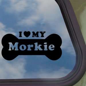  I Love My Morkie Black Decal Car Truck Window Sticker 
