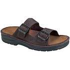 Naot Womens Mikaela Brown Leather 2 Strap Slide Sandals Size 40