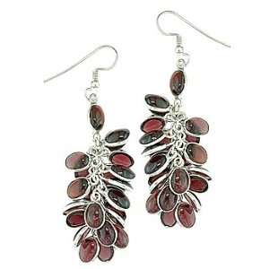    Vine red garnet earring dangle drops: Vanna Weinberg: Jewelry