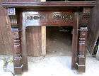 BEAUTIFUL ANTIQUE CARVED WALNUT FIREPLACE MANTEL ~ ARCHITECTURAL 