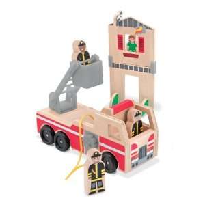  Melissa & Doug Whittle World Fire Rescue Play Set: Toys 