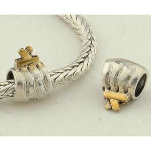  925 Sterling Silver with 14k Gold European Style Vermeil 